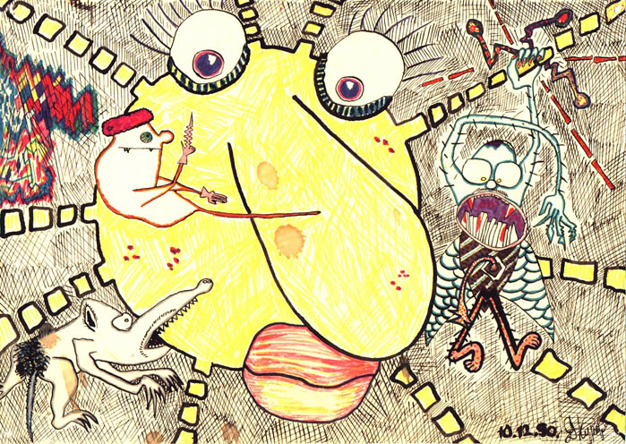 "Zgvaltovane Sontse" 1990 (20x30 cm)